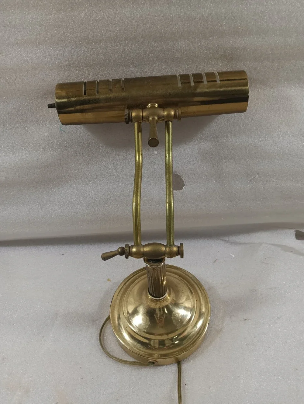 Brass Bankers Piano Desk Adjustable Lamp Vintage